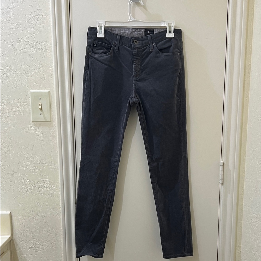 The Stevie by Ag Corduroy Dark Gray Slim Fit Pants